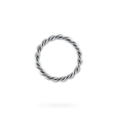 Braided silver ring