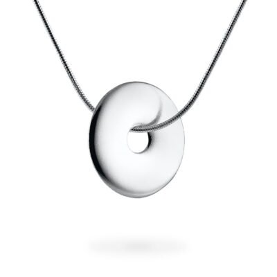 A restrained, yet striking, Scandinavian-style silver necklace